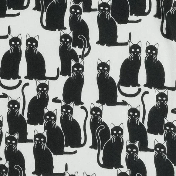 NWT Kate Quinn Long Sleeve Prairie Dress Black Cat Organic Cotton 3-6m - Picture 2 of 2